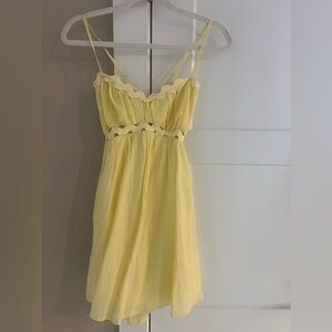 CRUISING BEACHSIDE MINI DRESS YELLOW